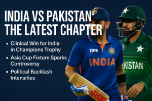 India vs Pakistan: The Latest Chapter